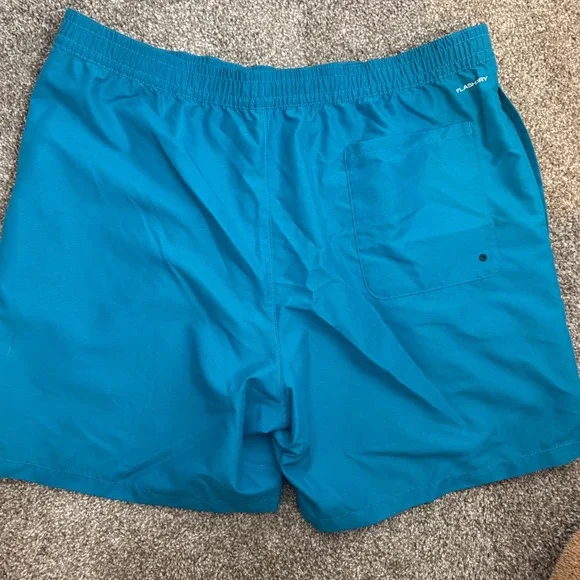 The North Face Mens XL Blue FlashDry Swim Trunks Shorts Elastic Waist - Picture 4 of 4